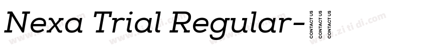 Nexa Trial Regular字体转换